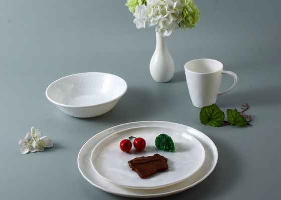 FDA Shatter Resistant Plain White Melamine Dinnerware Sets