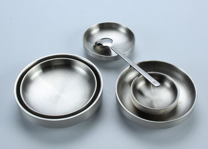 Eco Friendly Toddlers Steel Serving Plates 9cm 12cm 25cm