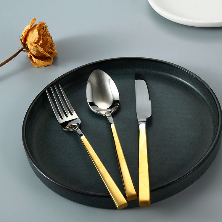 20pcs Stainless Steel Titanium Plating Golden Cutlery Set